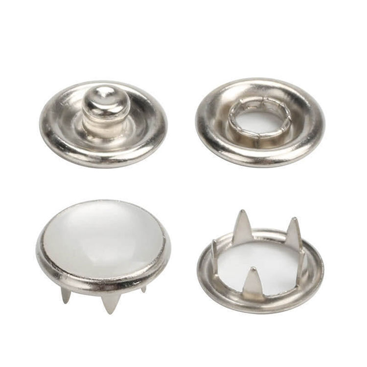 Stainless Steel Pearl Cap Snap Ring Button